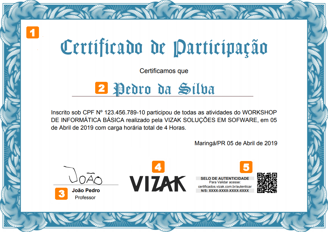 Modelo de Certificado